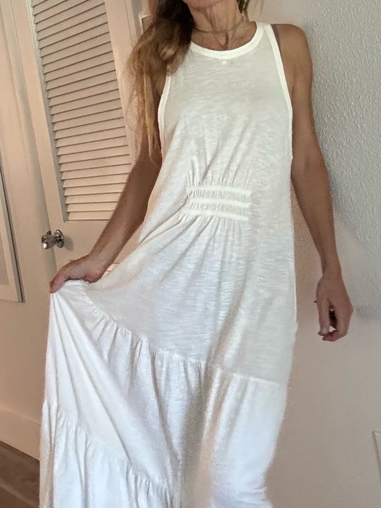 All Saints Dresses & Skirts - AllSaints White Sleeveless Tiered Maxi Dress